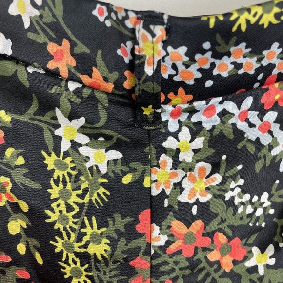 ATM Anthony Thomas Melillo Satin Floral Print High Rise Pleat Shorts Black 6 - Picture 9 of 10